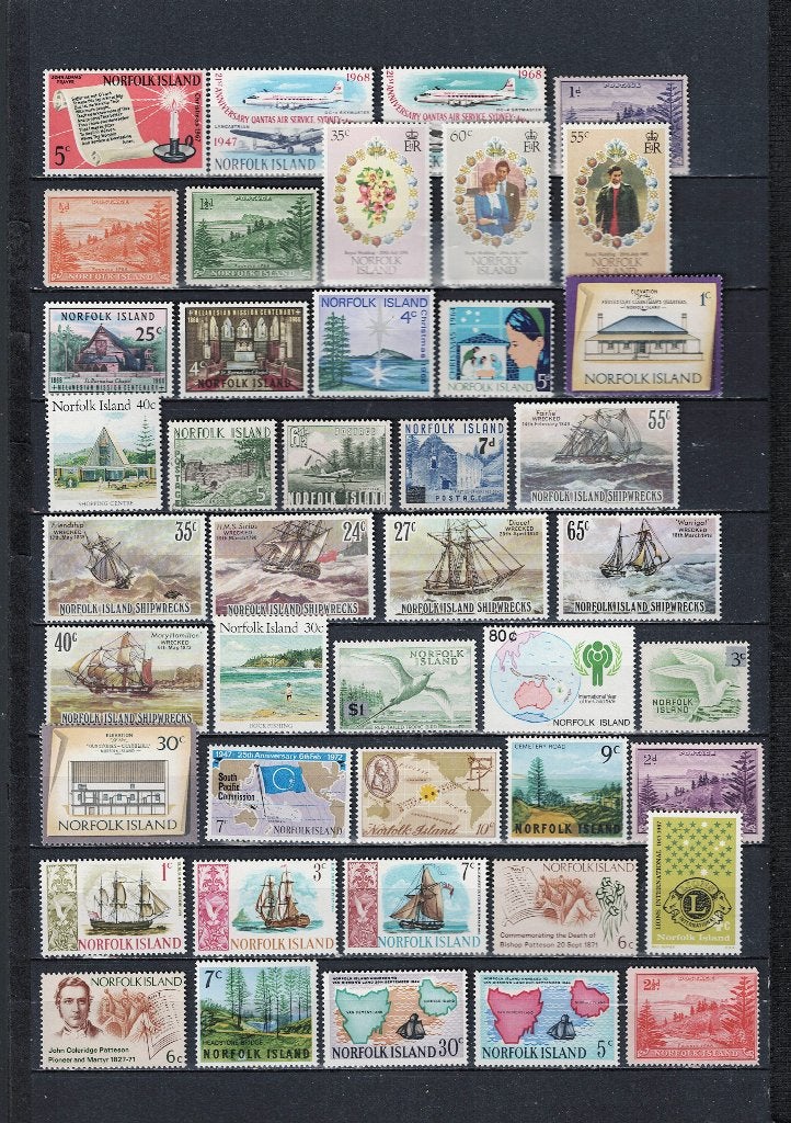 Norfolk Island  Postfris en gestempeld, Verzenden, Postfris