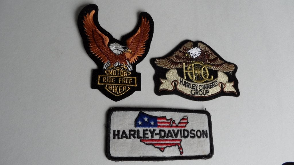 Harley-Davidson motor badge 3 x, Verzenden, Zo goed als nieuw, Motoren