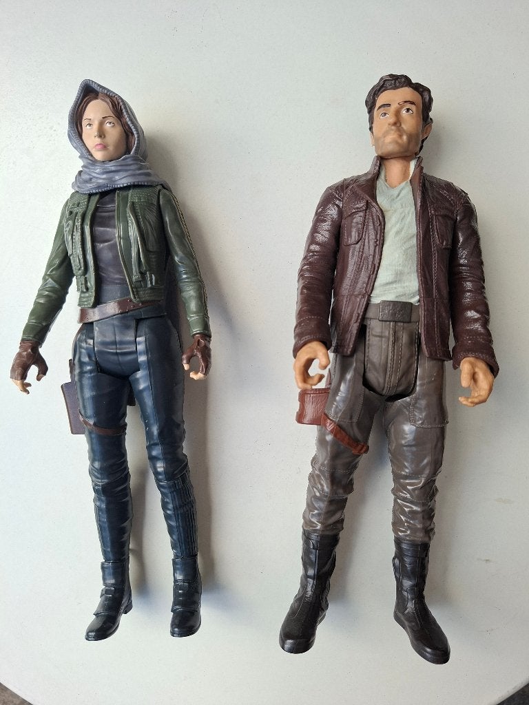 figuur barbie  Rogue One Jyn Erso en Poe Dameron star wars, Ophalen of Verzenden, Gebruikt, Overige typen