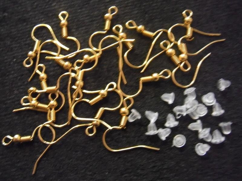 20 oorbelhaakjes + stoppers goud, Ophalen of Verzenden, Nieuw, Overige typen