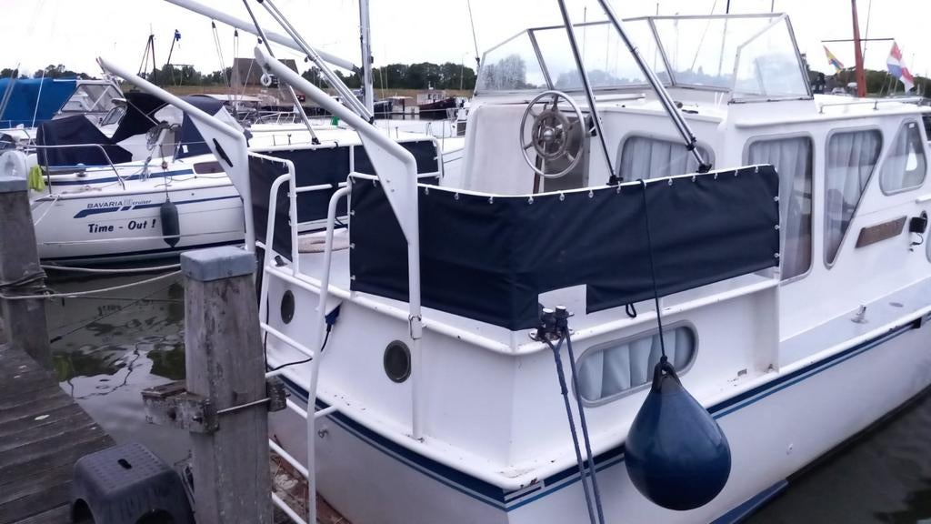 Stalen Vechtkruiser Motorjacht 10 meter, Watersport en Boten, Ophalen of Verzenden, Gebruikt