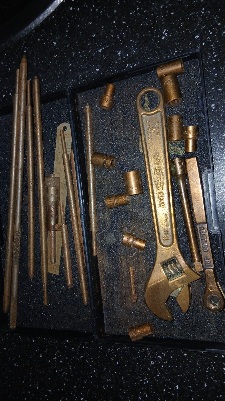 bronze doppensetje 8 inch en binnenmicrometer., Ophalen, Minder dan 150 ampère, Overige typen