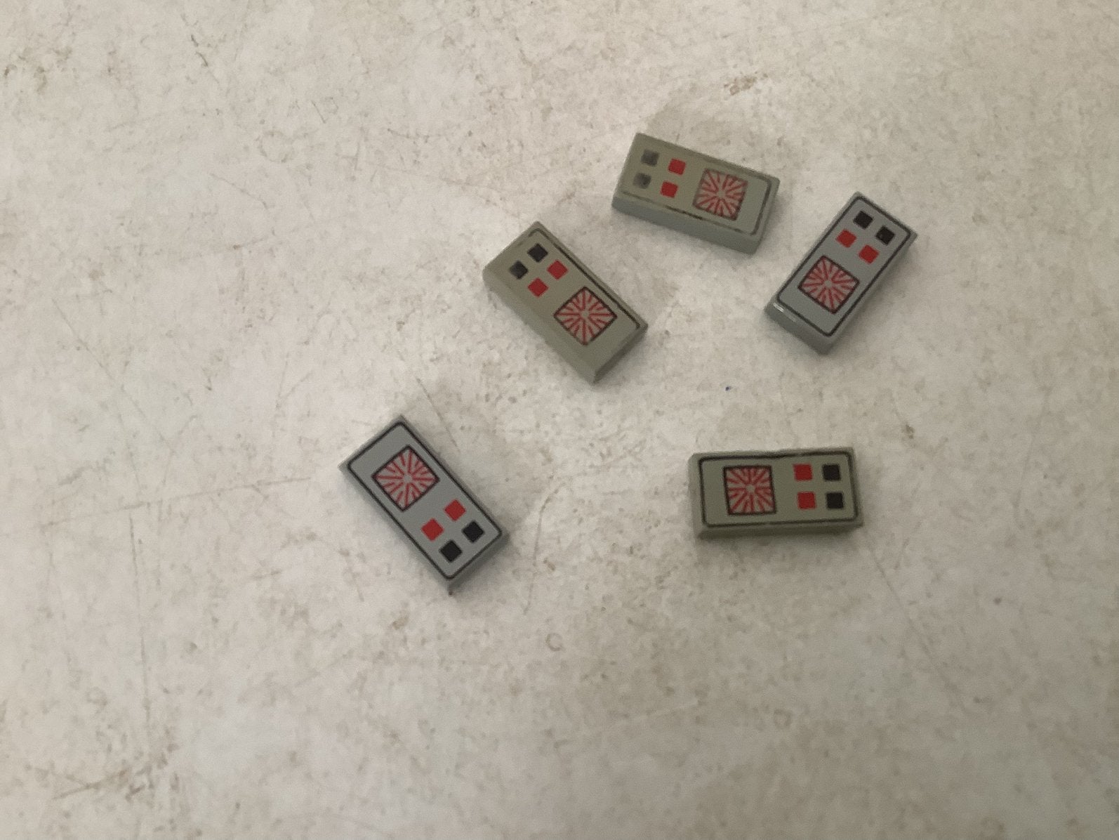 Lego tegel 1x2 licht grijs met computer scherm paneel patroo, Ophalen of Verzenden, Gebruikt, Losse stenen, Lego