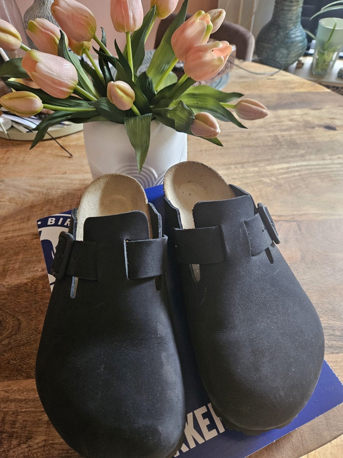Birkenstock bijna nieuw, Ophalen of Verzenden, Zo goed als nieuw, Zwart, Sandalen