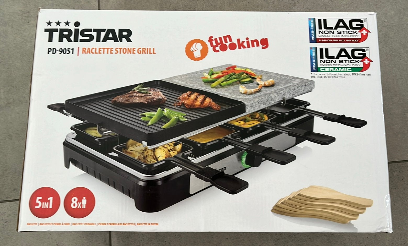 Tristar PD-9051 Raclette stone grill gourmet, Ophalen of Verzenden, Zo goed als nieuw