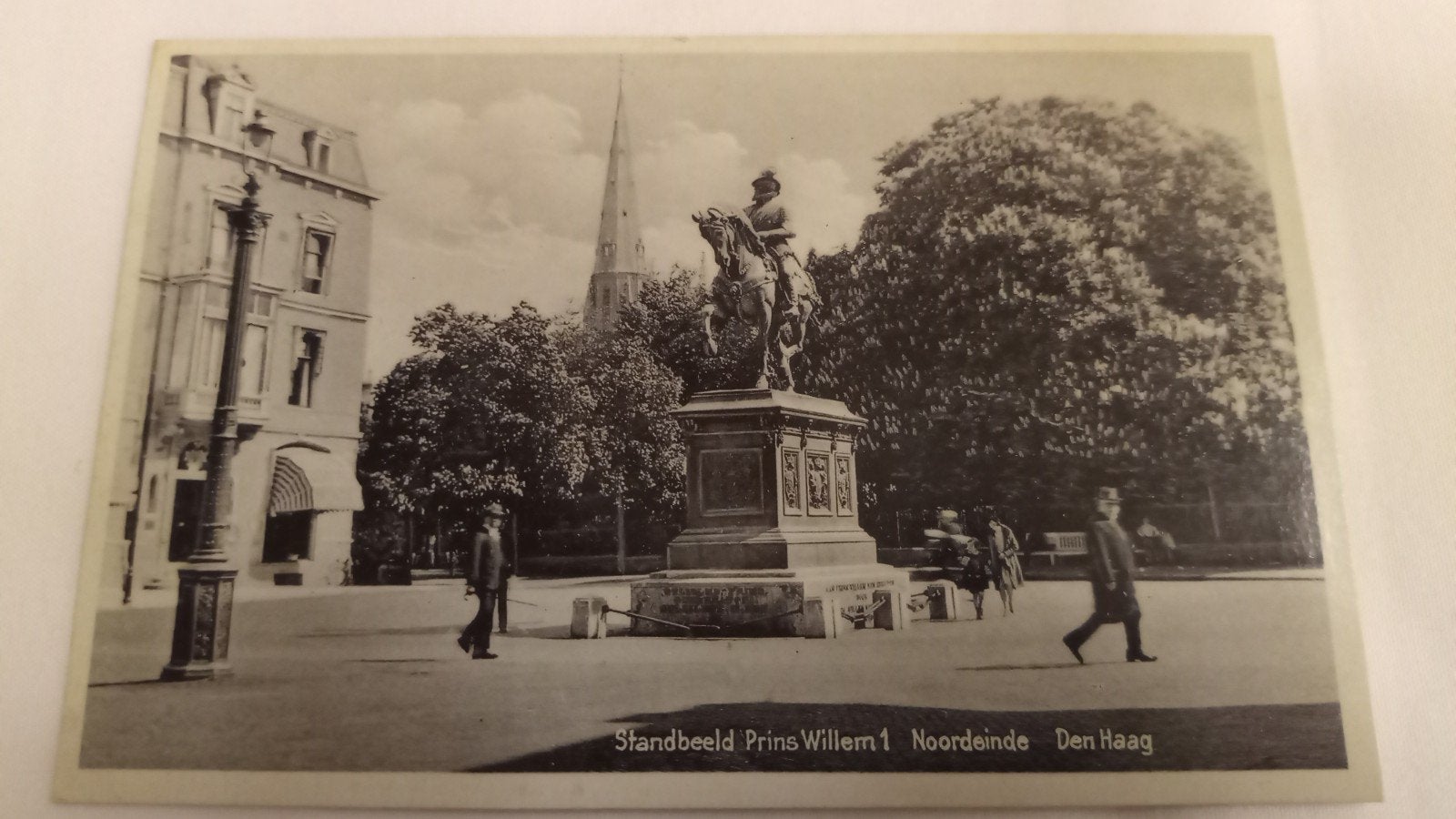 Den Haag, Noordeinde Standbeeld Willem 3, Ophalen of Verzenden, 1920 tot 1940, Gelopen, Zuid-Holland