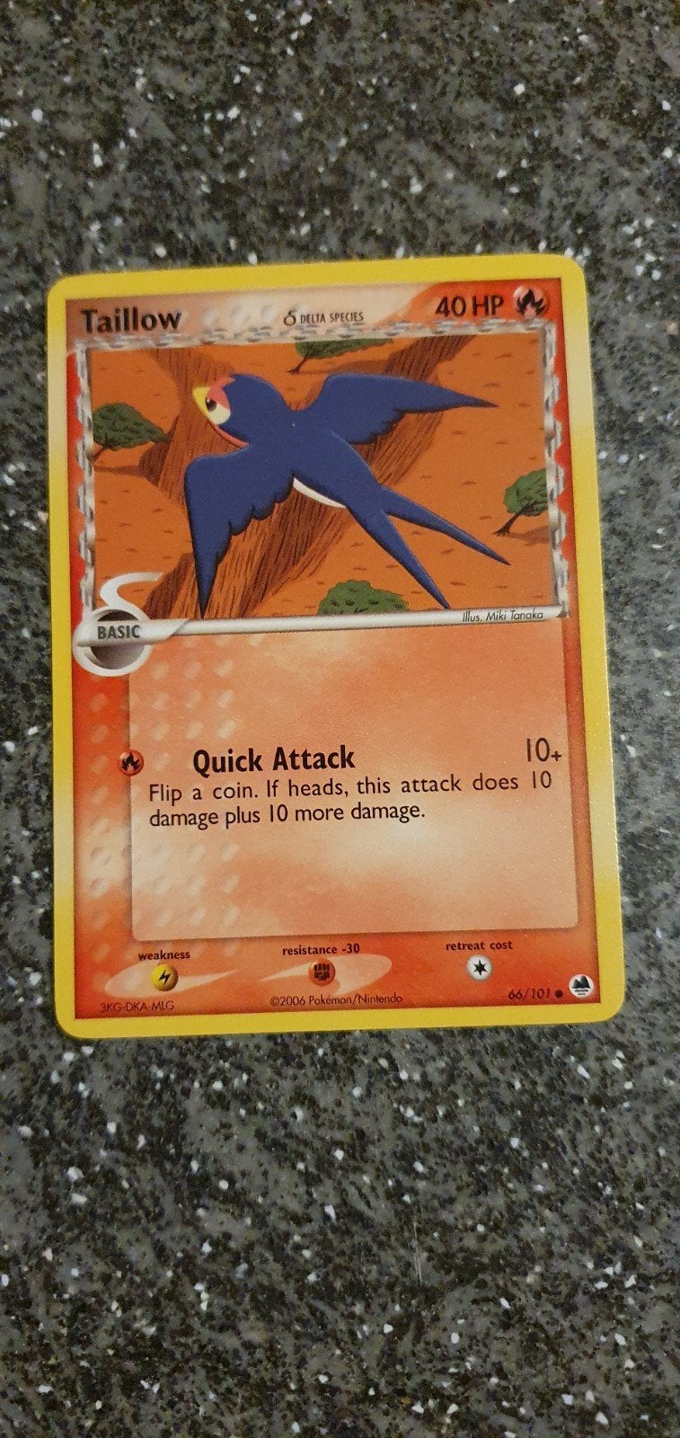 Tailow 66/101 EX Dragon Frontiers Pokémon Kaart, Ophalen of Verzenden, Gebruikt, Losse kaart