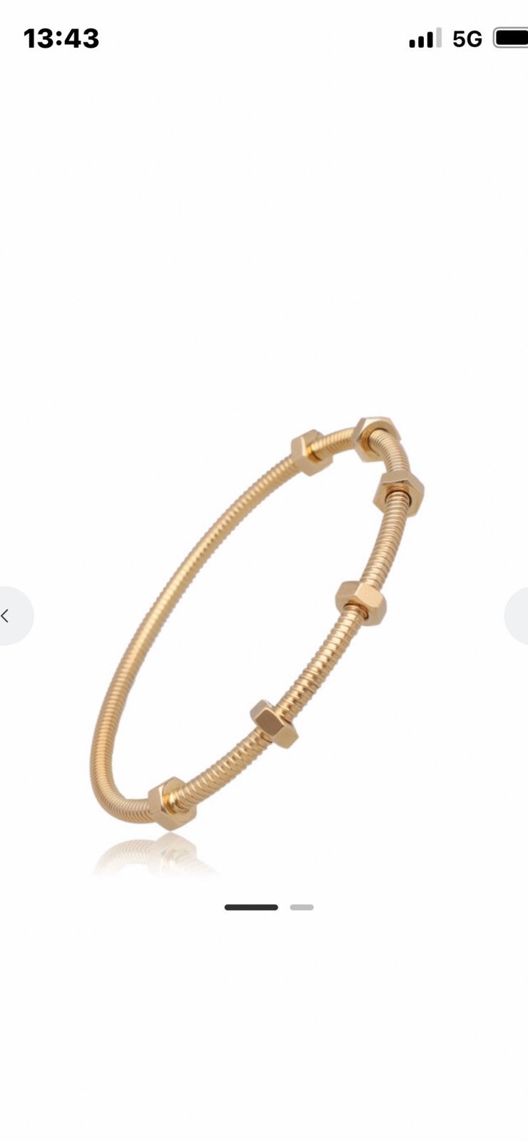 CARTIER ECROU ARMBAND FULL SET NL, Ophalen, Zo goed als nieuw, Goud