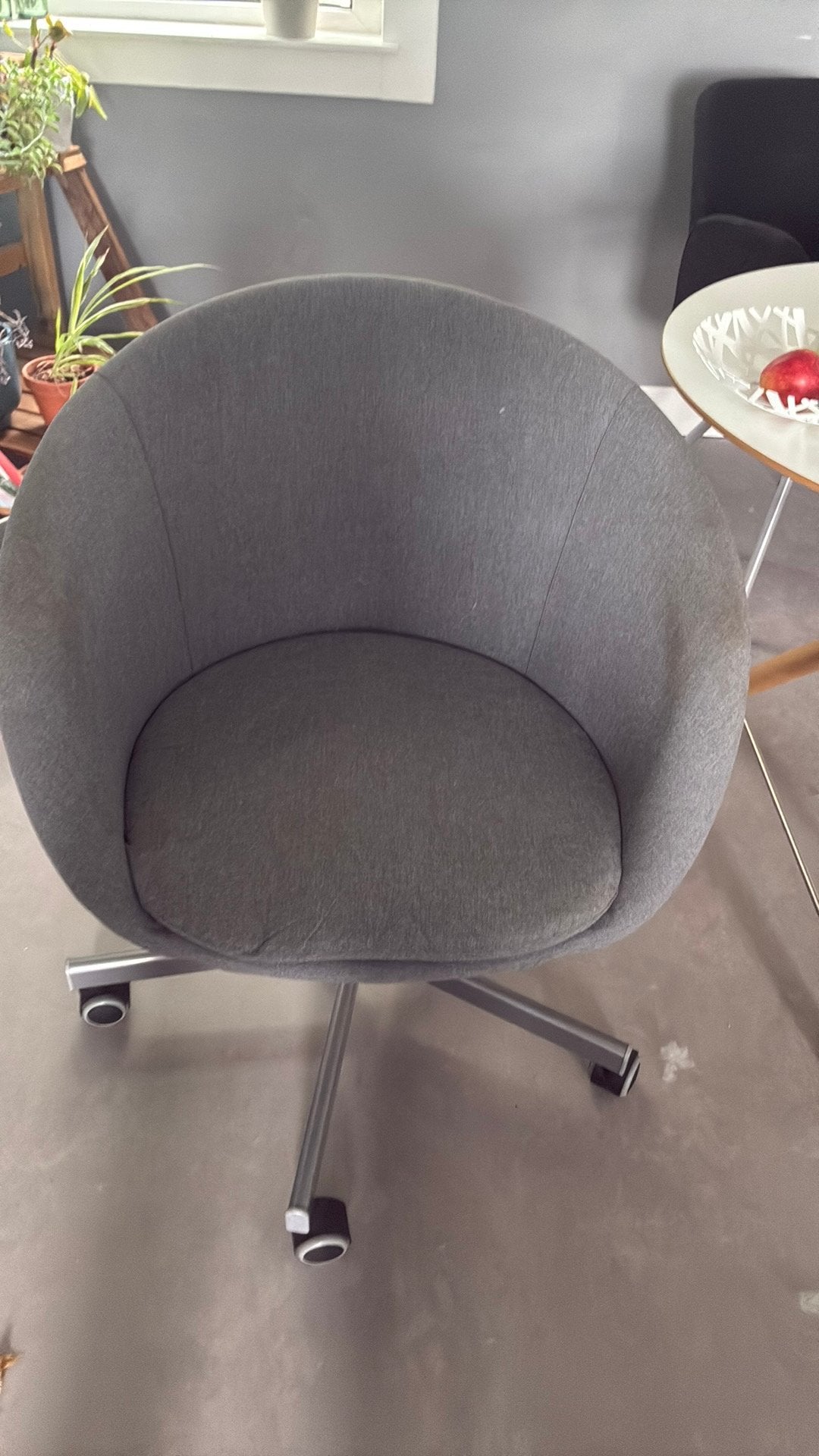 Draaistoel ikea grijs, Ophalen, Gebruikt, Eén, Stof