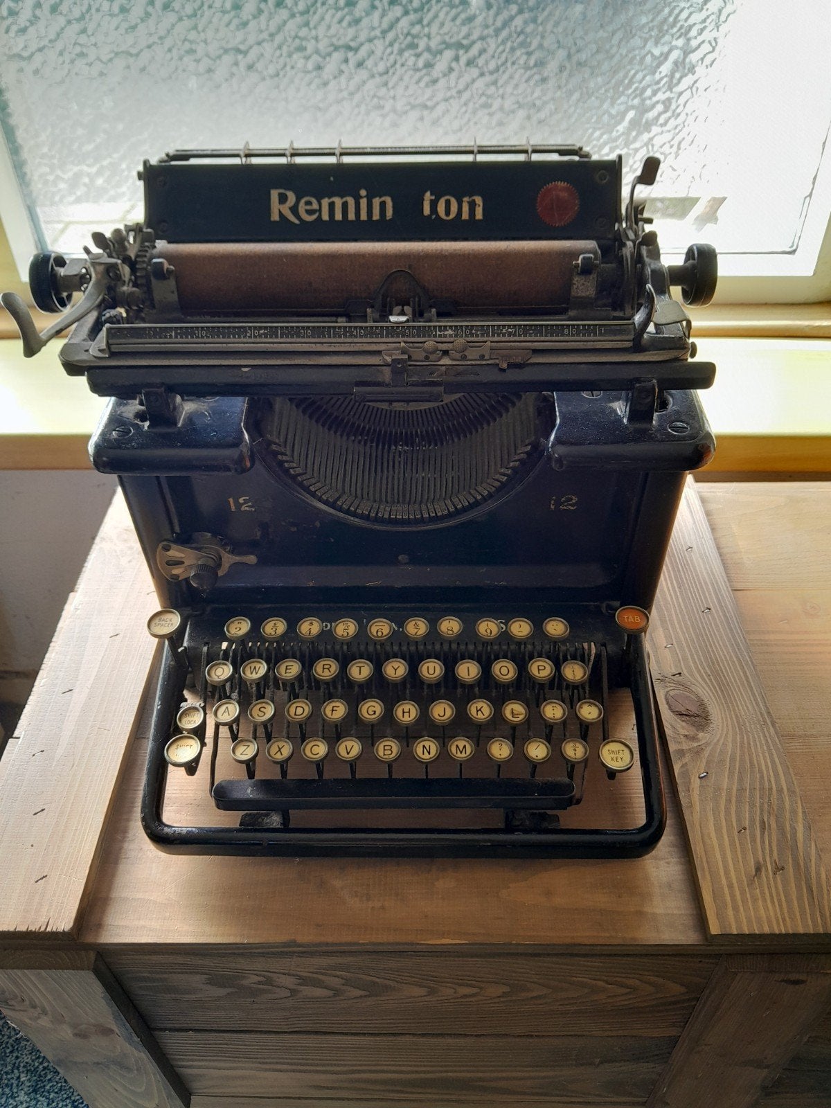 remington typemachine nr 12, Ophalen, Gebruikt