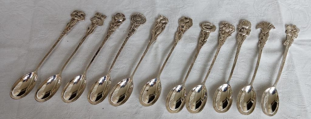 11 zware grote theelepels/ koffielepels Massief 835 zilver, Ophalen of Verzenden, Zilver
