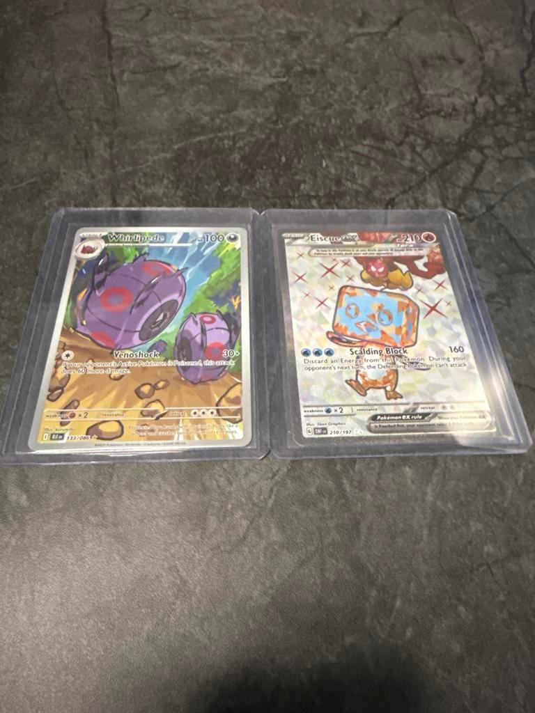 Pokémon TCG: Whirlipede & Eiscue ex kaarten, Verzenden, Zo goed als nieuw, Meerdere kaarten, Foil