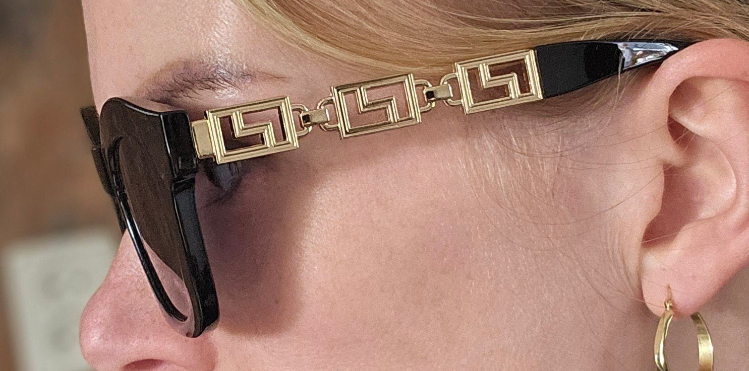 Luxe Dames Zonnebril Zwart met Gouden Details, Overige merken, Zonnebril, Zwart, Nieuw