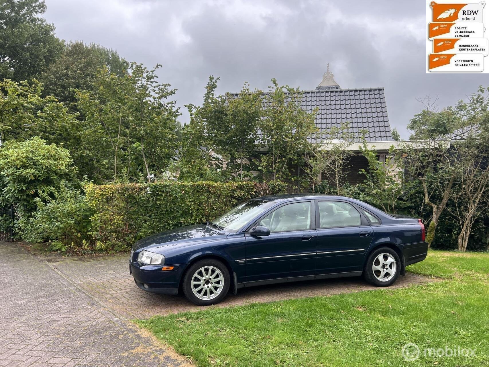 Volvo S80 2.4 D5/163pk Dynamic bj 2002, Auto's, Voorwielaandrijving, Stoelverwarming, Blauw, 163 pk