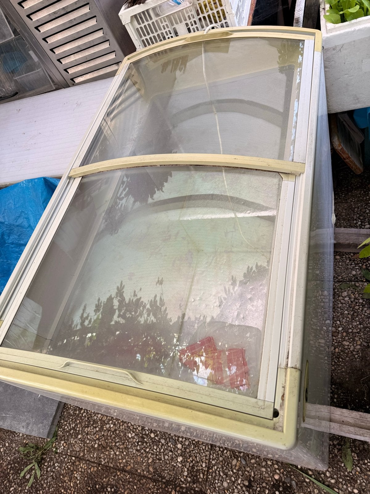 Grote vrieskist met glazen schuifdeksel, Vrieskist, Gebruikt, Minder dan 85 cm, Vrijstaand