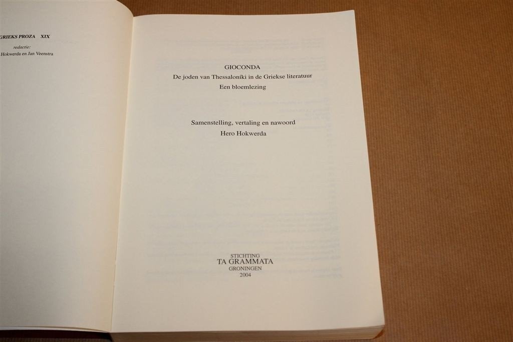 Gioconda — Joodse Stemmen in de Griekse Literatuur, Ophalen of Verzenden, Gelezen, Europa overig