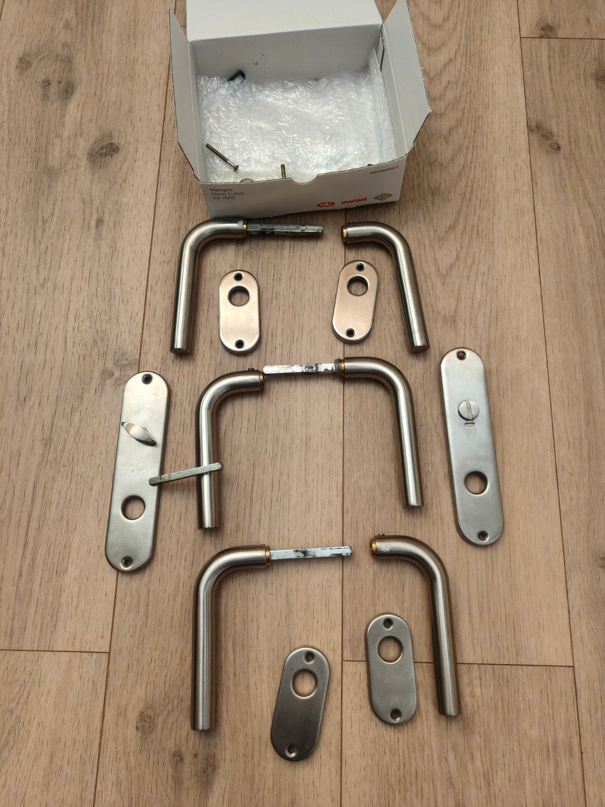 3x Deurklinken RVS - Gratis ophalen, Ophalen, Gebruikt, Rvs, Klink of Kruk