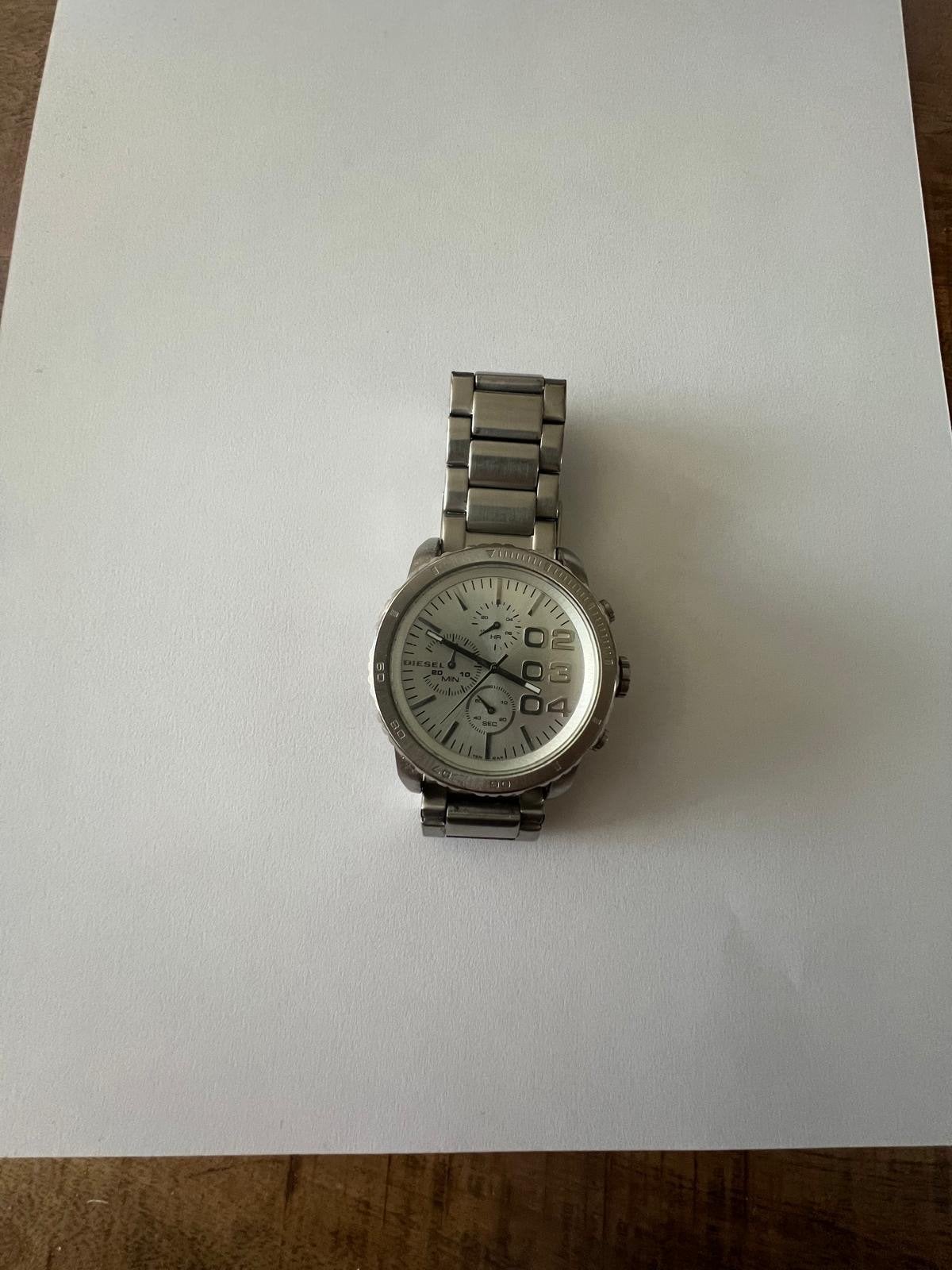 Diesel Stijlvol en Robuust, Sieraden, Tassen en Uiterlijk, Overige merken, Gebruikt, Staal, Polshorloge