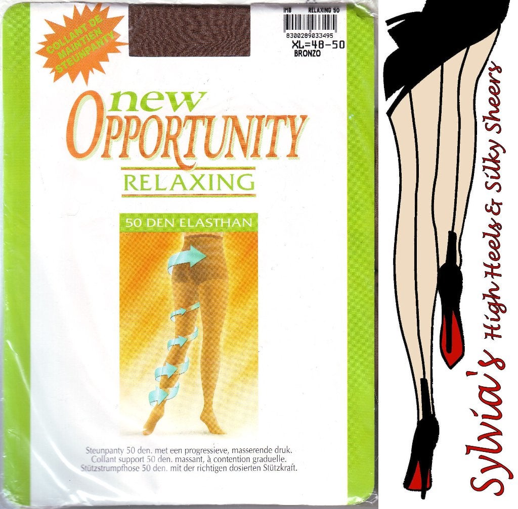 New Opportunity Relaxing 50 denier panty maat 48-50, Maat 48/52 (XL), Bruin, Verzenden, Nieuw
