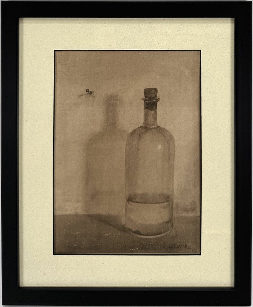 1085. Heliogravure, Jan Mankes – "Olieflesje", 1923, Antiek en Kunst, Kunst | Etsen en Gravures, Ophalen, 18 cm, Ingelijst, Gravure