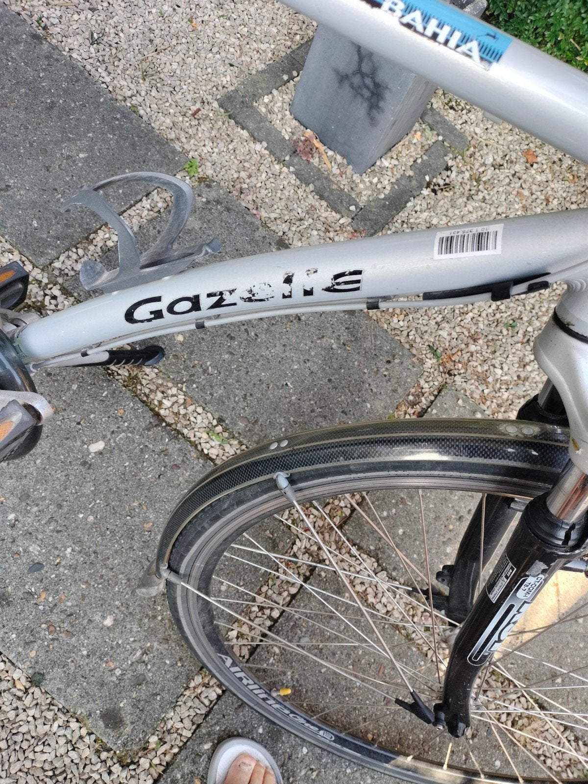 zilvergrijzen fiets merk gazelle te koop 28 inch, Fietsen en Brommers, Fietsen | Heren | Herenfietsen, Ophalen, Gebruikt, Schijfrem