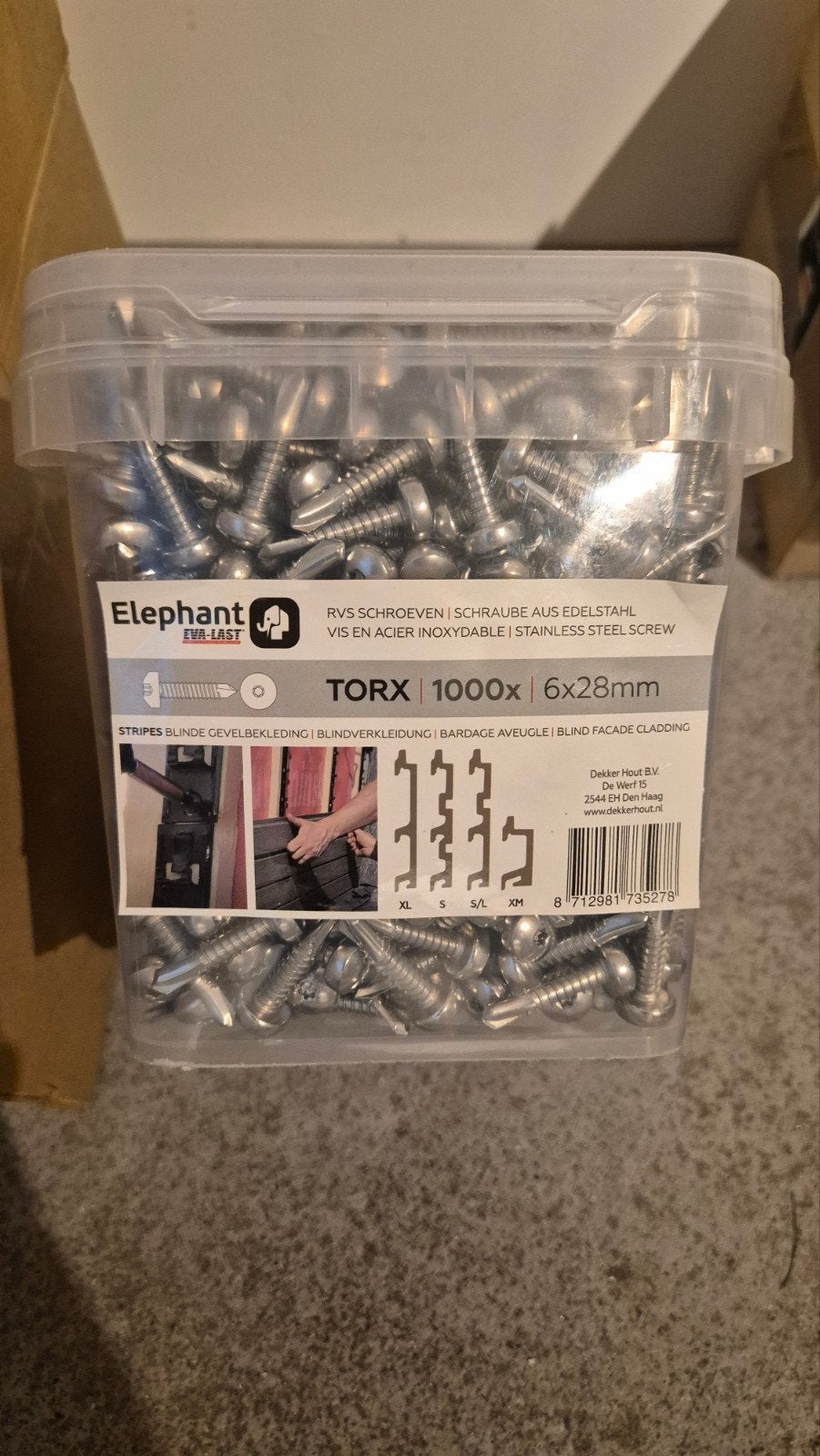 RVS Schroeven 6x28mm - Elephant Torx, Ophalen, Schroeven, Nieuw, Minder dan 50 mm