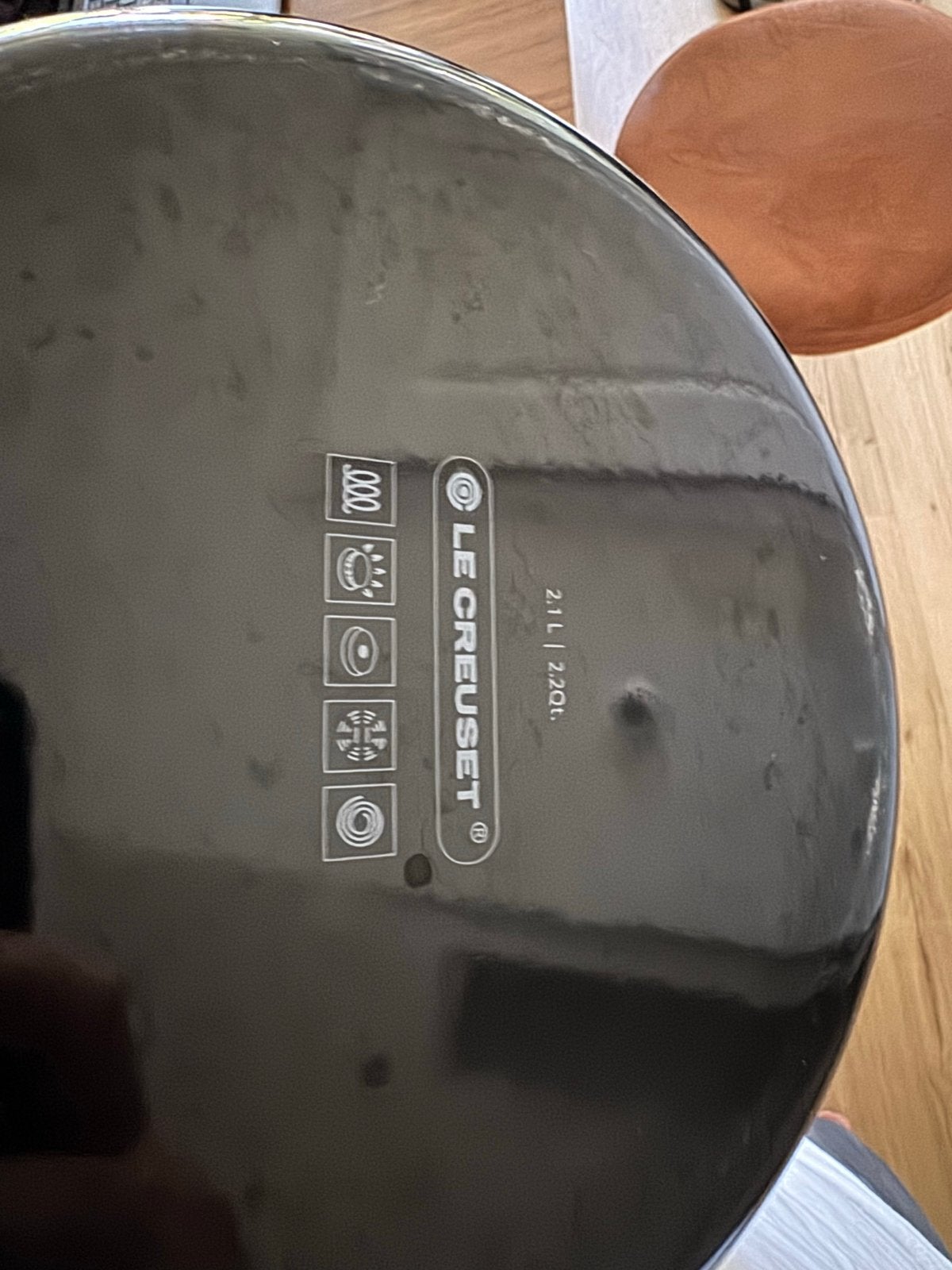 Le Creuset fluitketel 2.1L zwart, 2 liter of meer, Ophalen, Zo goed als nieuw