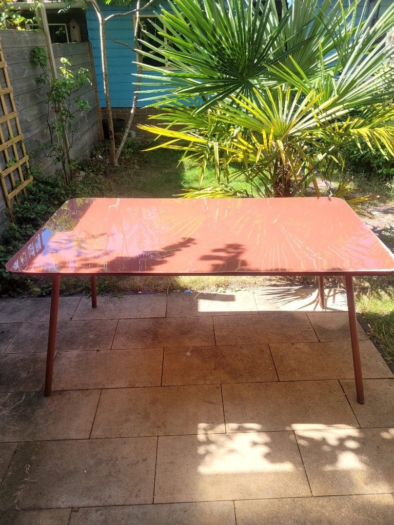 SKLUM tuintafel, Tuin en Terras, Tuintafels, Gebruikt, Rechthoekig, Aluminium, Ophalen