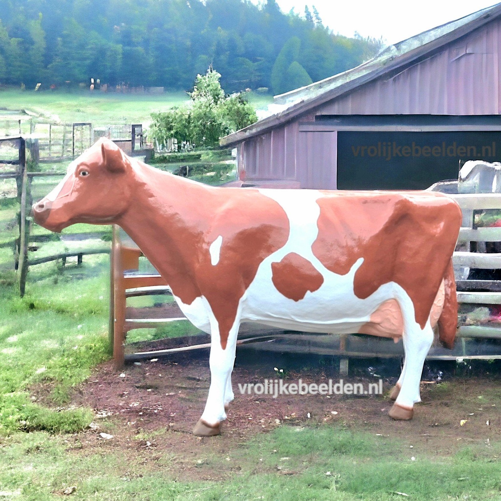 Polyester koeien, kalfjes schapen geiten Boerderijdieren koe, Ophalen, Nieuw, Kunststof, Dierenbeeld