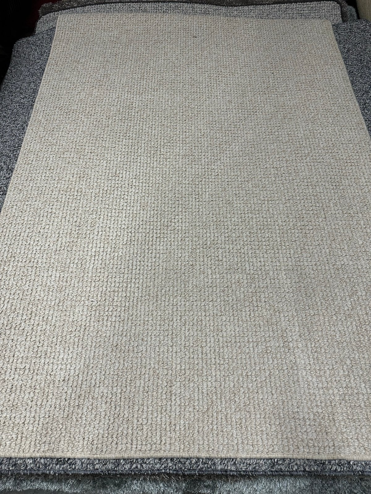 Vloerkleed 140x200 WOL LOOK - Beige/Crème, 100 tot 150 cm, Beige, Nieuw, Ophalen of Verzenden