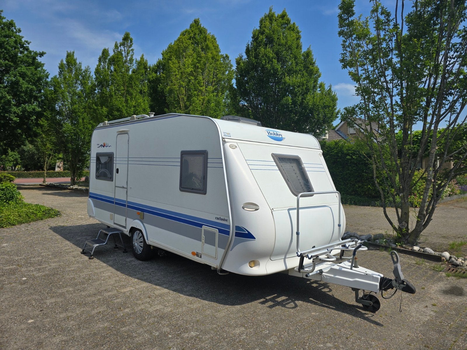 Hobby Exclusive 460 caravan 2006, mover, voortent, luifel, Caravans en Kamperen, Vast bed, Rondzit, Particulier, Tot en met 4