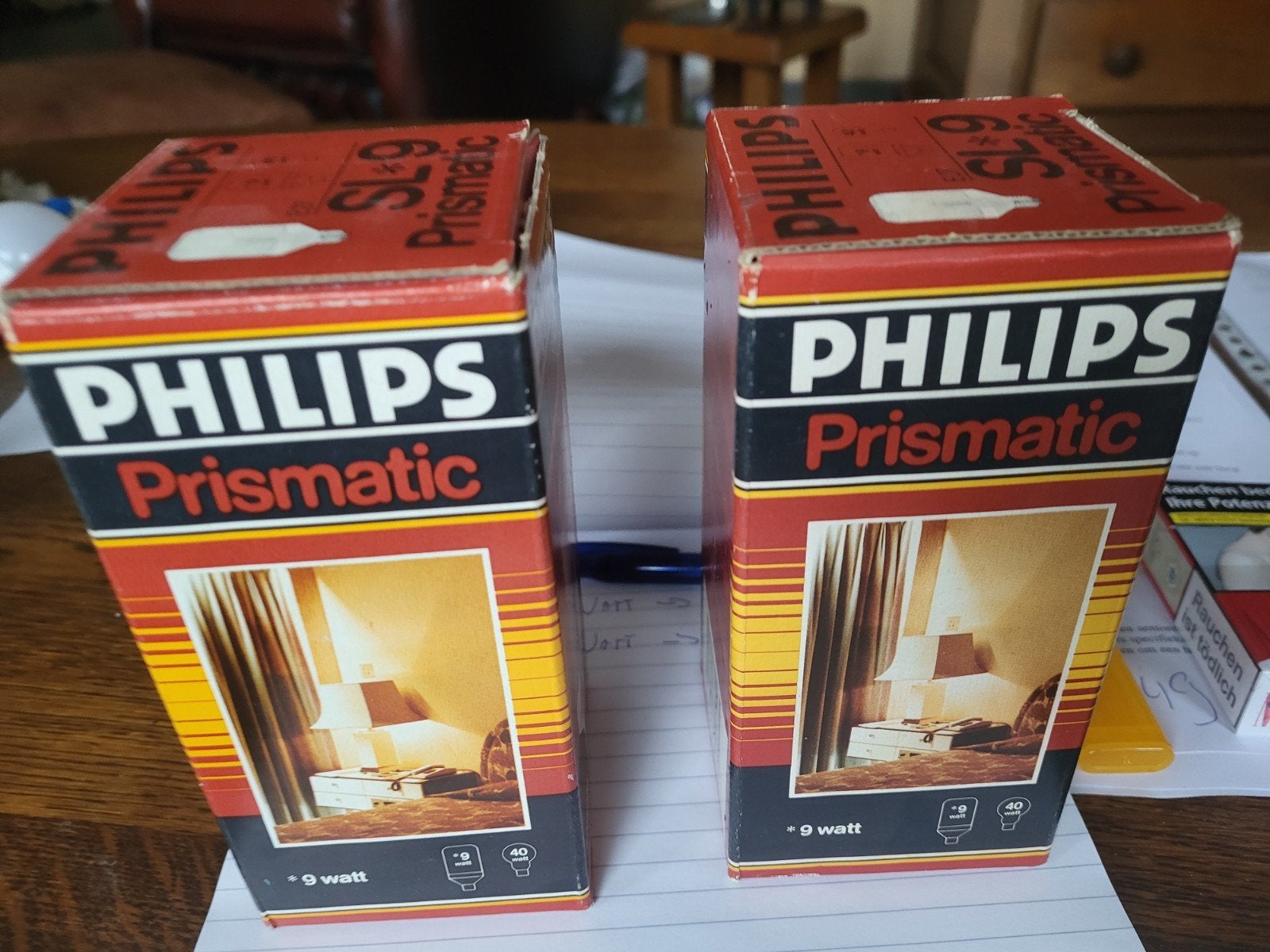 2x Philips SL*9 Prismatic E27 9 Watt gloeilampen, Ophalen of Verzenden, Nieuw