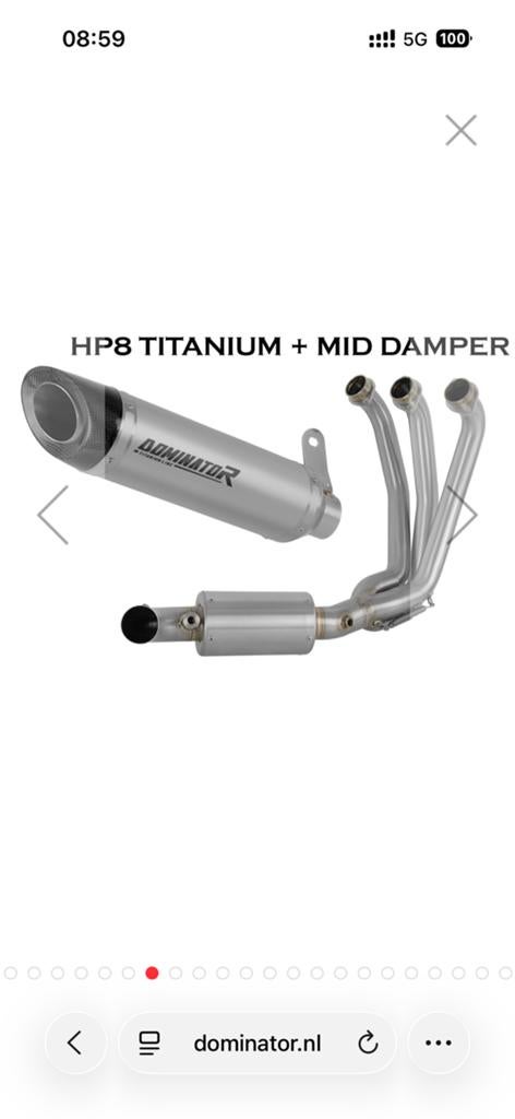 Dominator HP8 + Mid demper Tracer 9, Ophalen