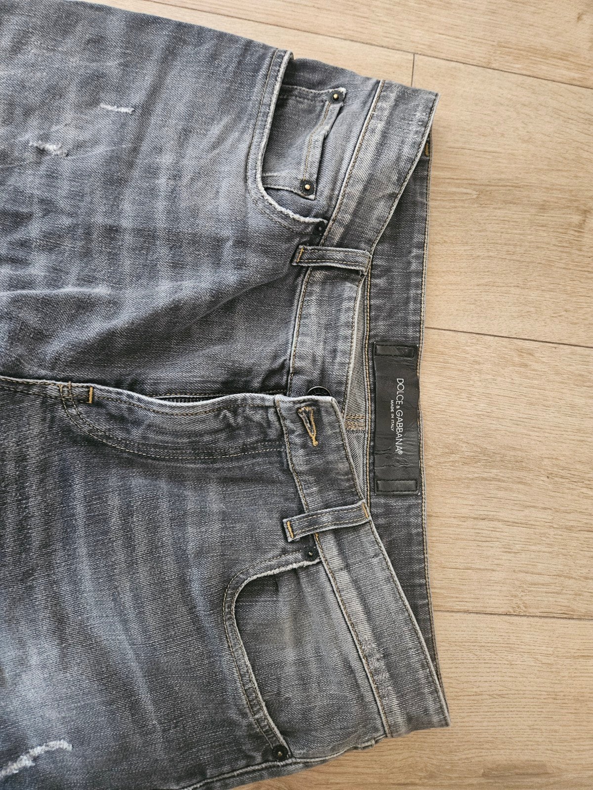 Dolce & Gabbana Stretch Jeans - Grijs/Zwart W36, Kleding | Heren, W36 - W38 (confectie 52/54), Dolce & Gabbana, Ophalen of Verzenden