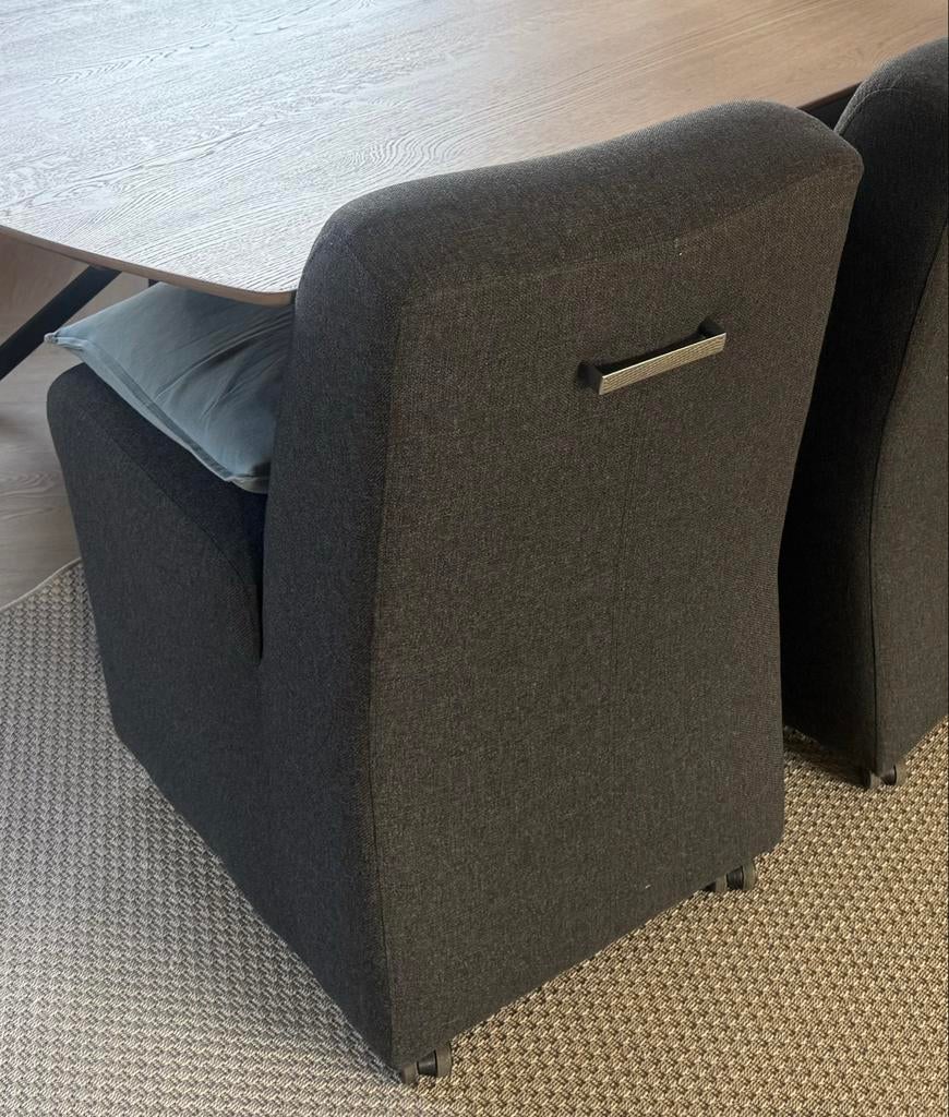 Goossens eetkamerstoel - Comfortabel en stijlvol, Huis en Inrichting, Stoelen, Gebruikt, Eén, Stof, Grijs, Ophalen