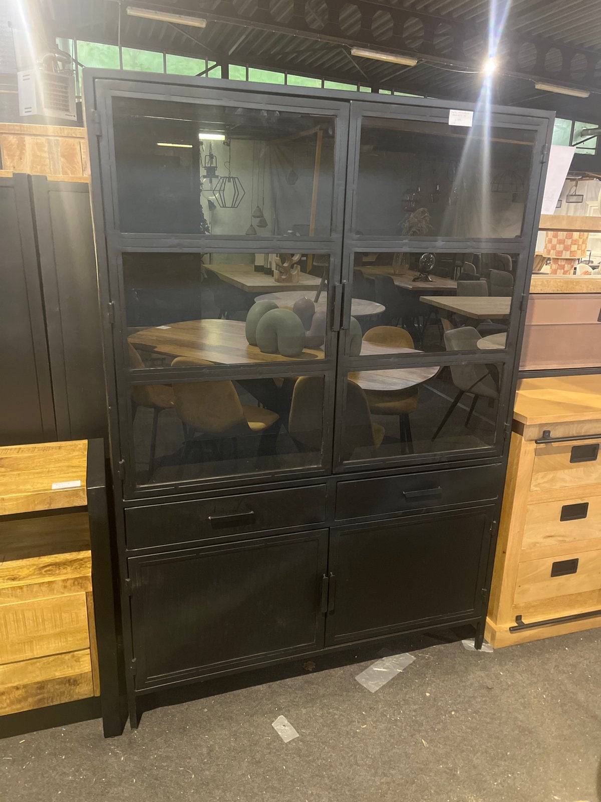 Stalen Vitrinekast 180x125x42 - Weco Meubelen, Ophalen, Nieuw