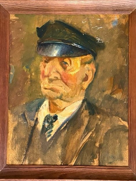 Oud schilderij, Doek, Portret of Personen, Expressionistisch, Ophalen of Verzenden