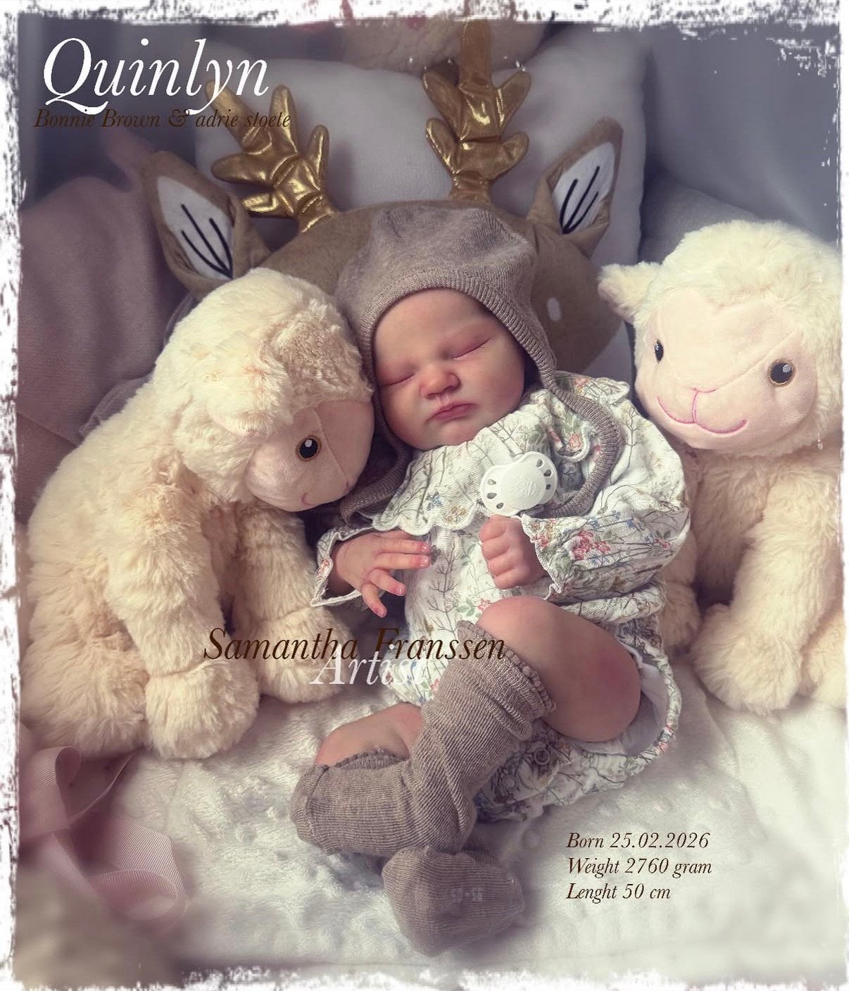 Reborn quinlyn, Ophalen of Verzenden, Zo goed als nieuw, Overige typen, Levensecht of Reborn