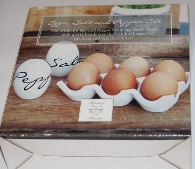 Egg, Salt and Pepper Set 116297, Overige typen, Nieuw, Ophalen of Verzenden, Steen/keramiek