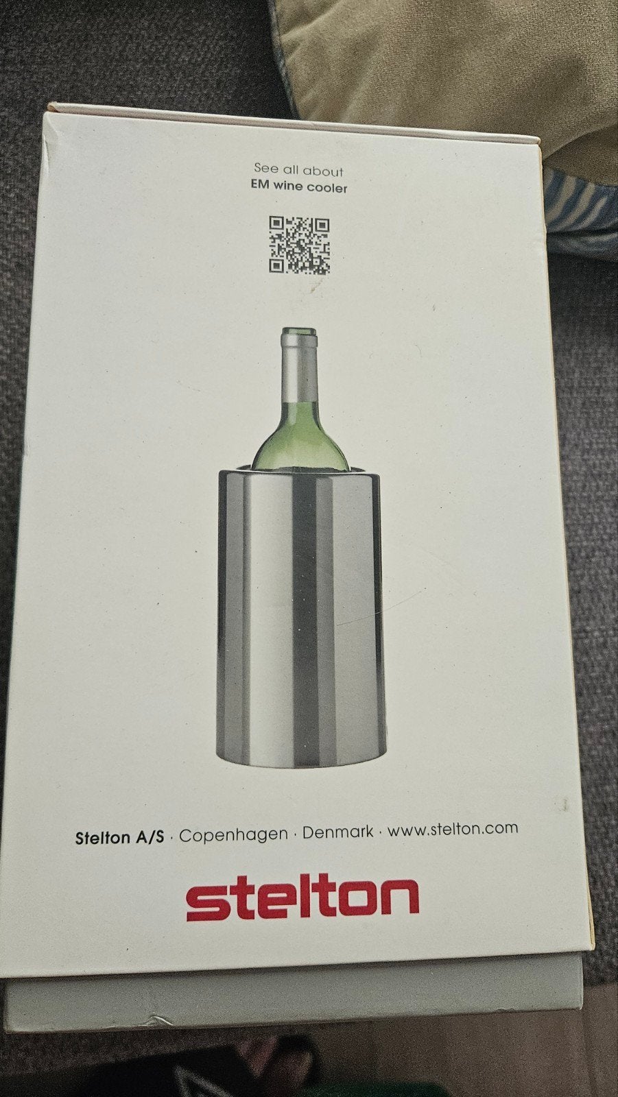 Stelton EM Flessenkoeler - RVS Wijnkoeler, Flessenkoeler, Zilver, Ophalen of Verzenden, Zo goed als nieuw