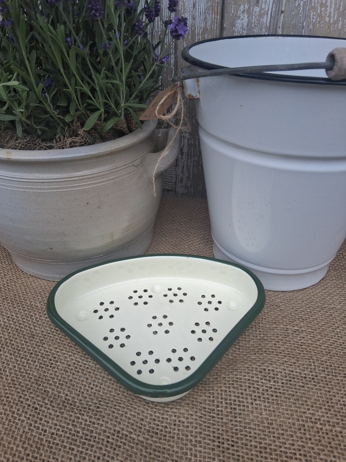 Gootsteenbakje emaille, brocante - Debrocantekip, Antiek en Kunst, Antiek | Emaille, Ophalen of Verzenden