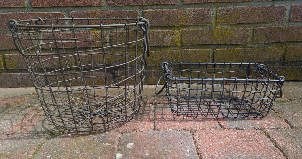 2 draadmanden, Ophalen of Verzenden, Zo goed als nieuw, Overige materialen, Mand
