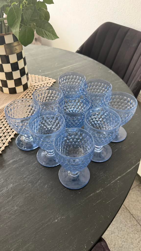 Villeroy boch boston blauw glazen, Ophalen of Verzenden, Zo goed als nieuw