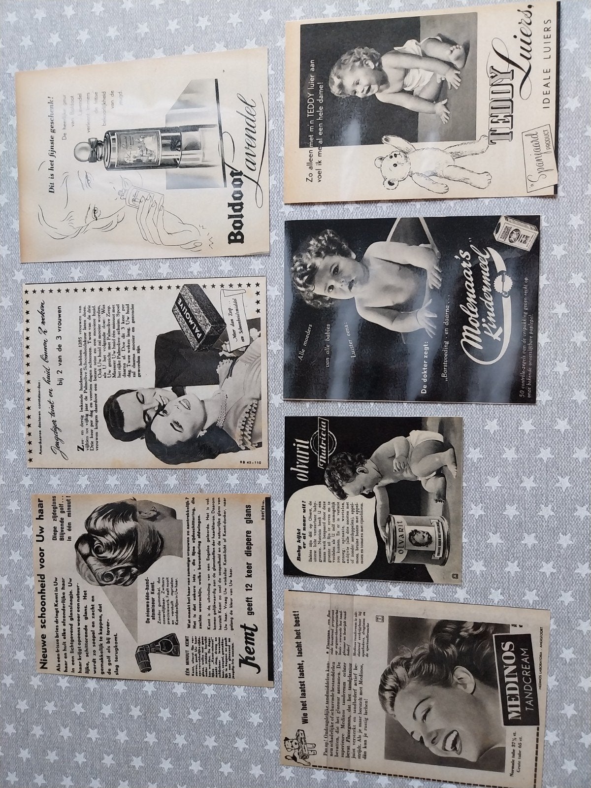 Oude reklame advertenties 1950, Antiek en Kunst, Verzenden