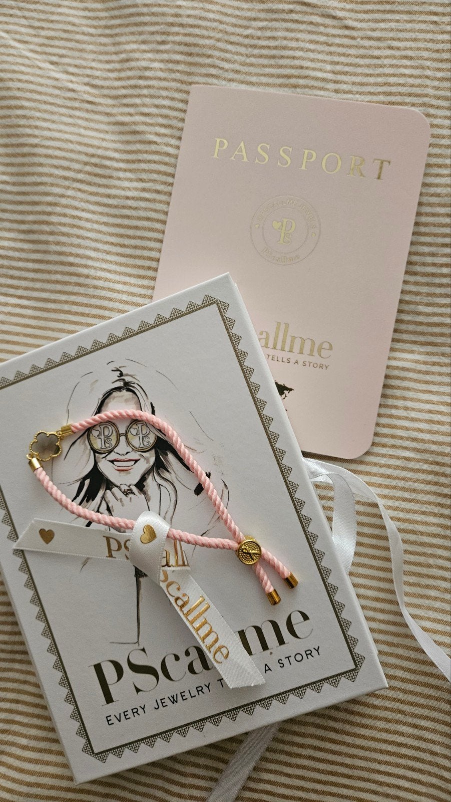 Pscallme armband  nieuw, Ophalen of Verzenden, Nieuw, Roze, Met edelsteen