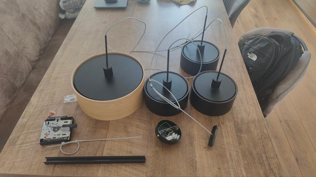 Set van 4 Bruck Cantara design hanglampen, Ophalen, Zo goed als nieuw, Designer, Minder dan 50 cm