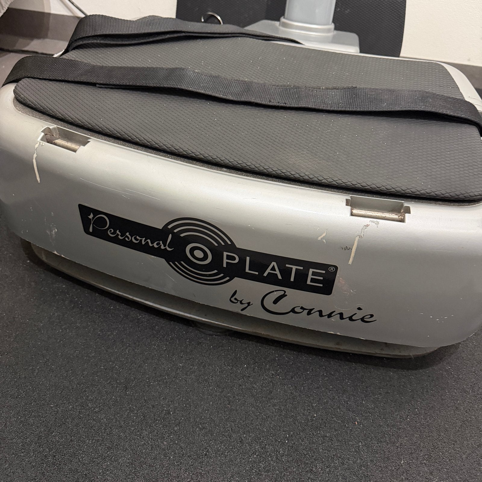 Trilplaat met grijze mat - Personal Plate by Connie, Ophalen, Gebruikt, Trilplaat, Armen