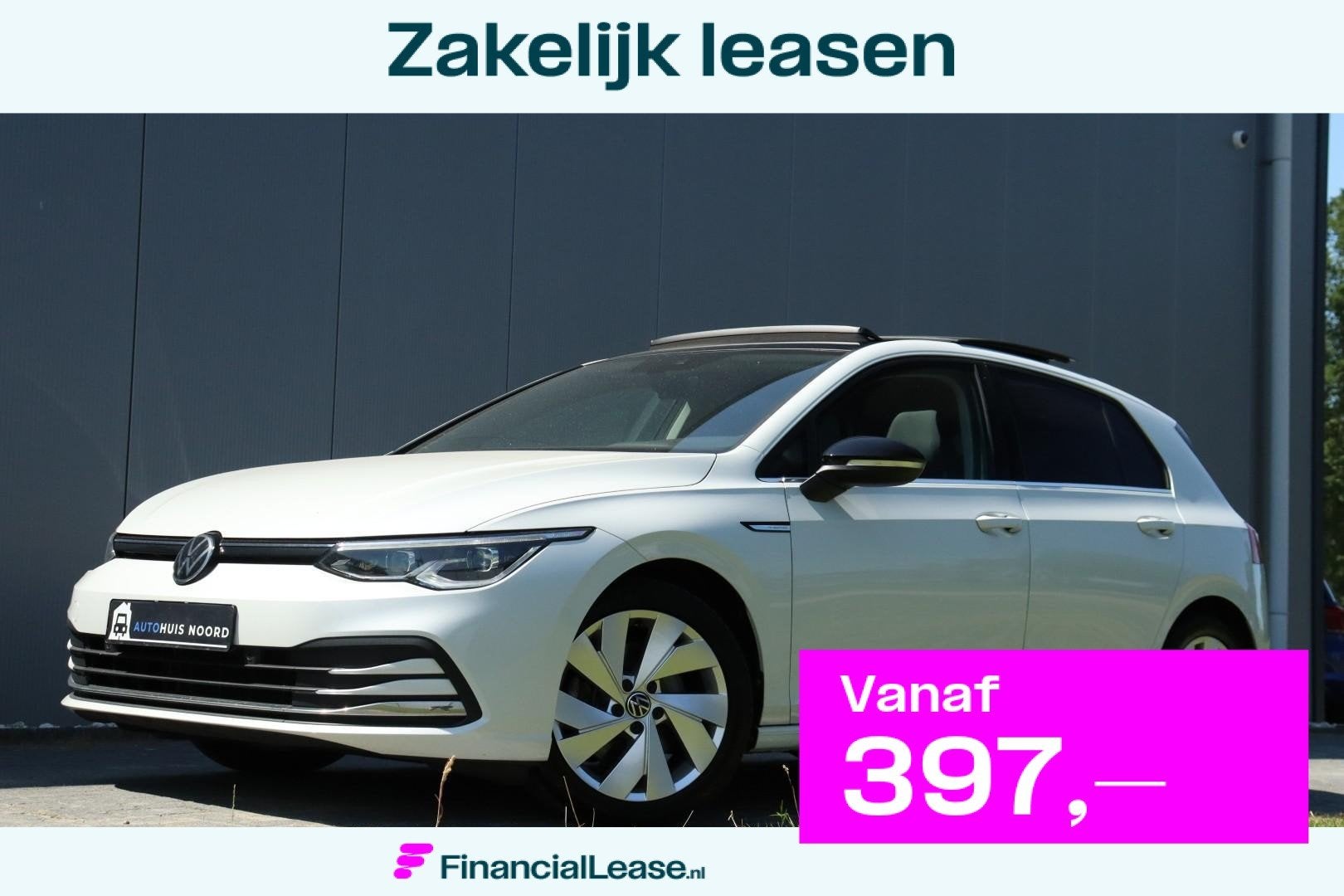 Volkswagen Golf 8 1.5 eTSI Style / 150PK / DSG / Virtual Coc, Stof, 4 cilinders, 150 pk, Wit