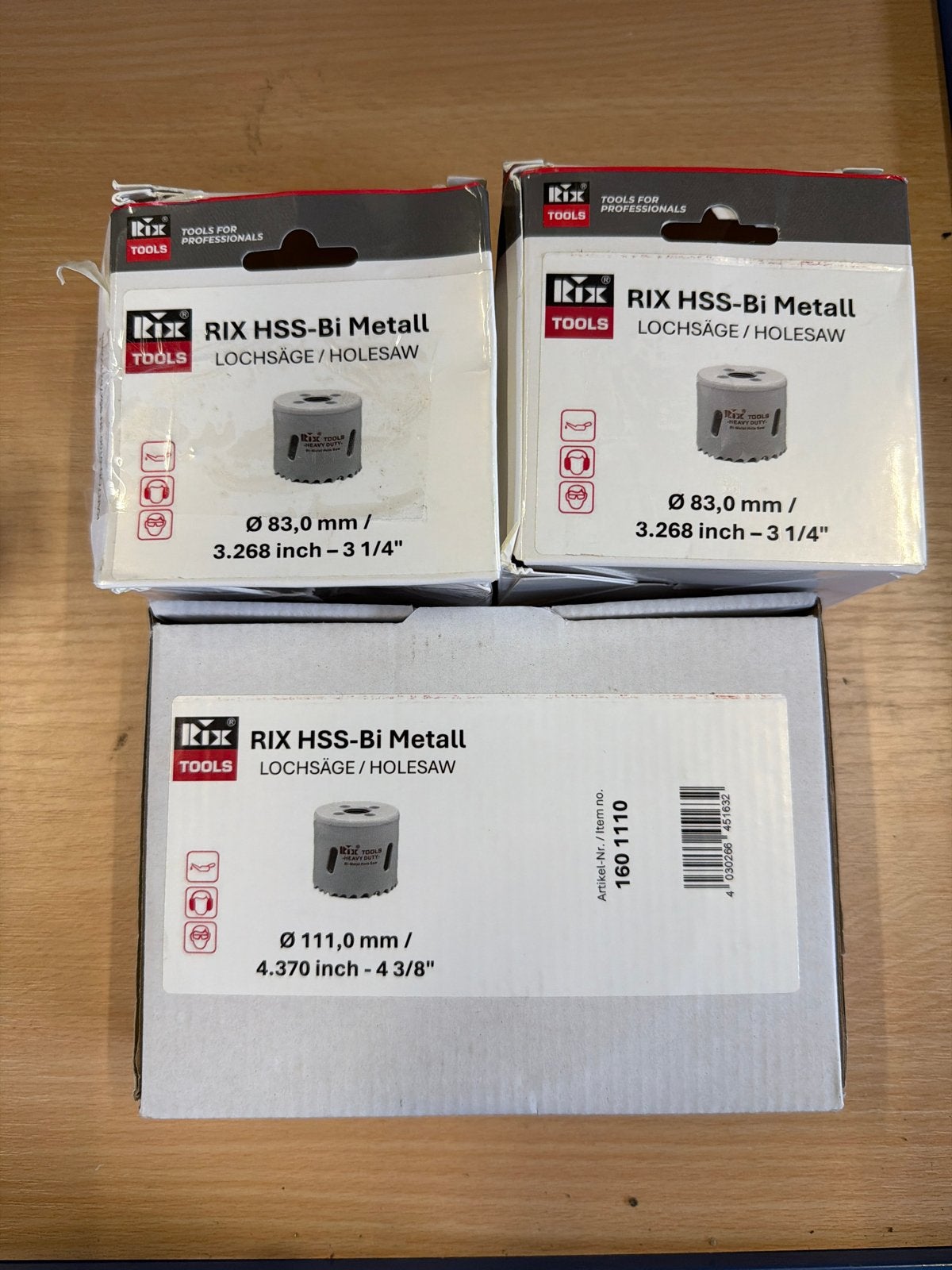 RIX HSS-Bi Metaal Gatzagen - 83mm en 111mm, Nieuw, Ophalen of Verzenden, Nvt, Nvt