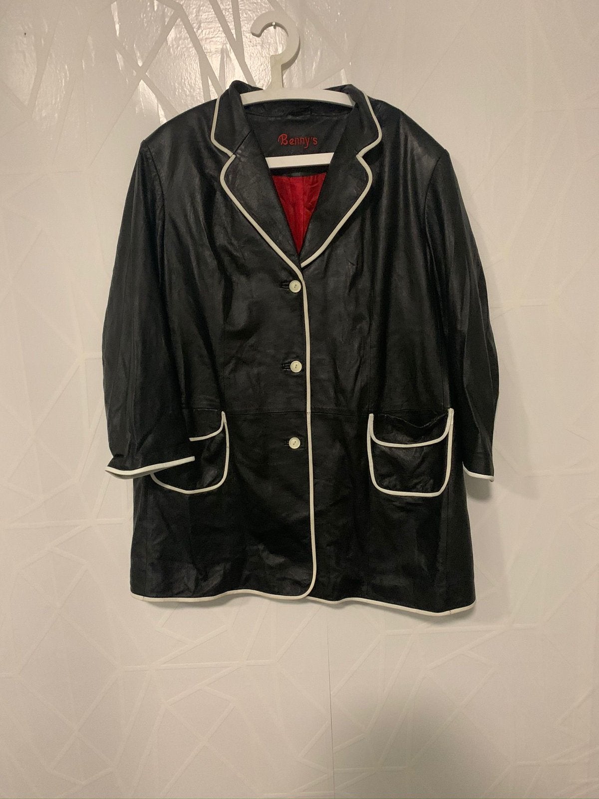 Leren dames jas maat 48 nieuw, Kleding | Dames, Ophalen of Verzenden, Nieuw, Zwart, Jas of Mantel